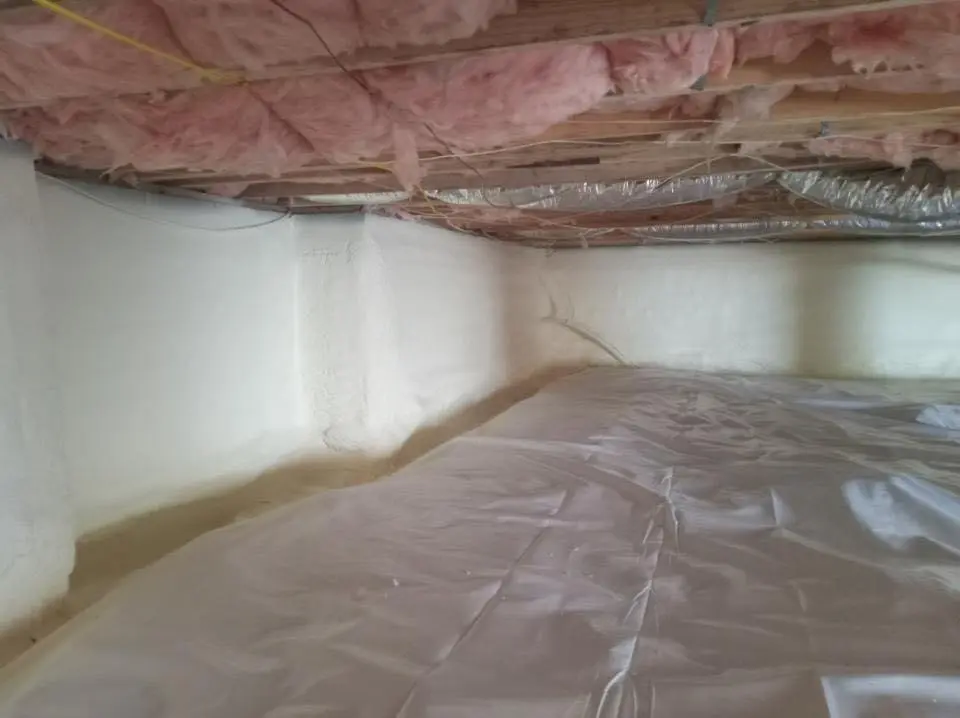 Crawl space encapsulation with closed-cell spray foam for Roof Waterproofing in Orland Park