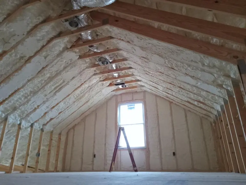 Spray foam roofing application for Crawl Space Insulation project in Orland Park